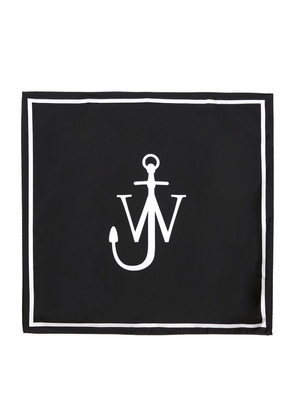 Jw Anderson Silk Logo Scarf