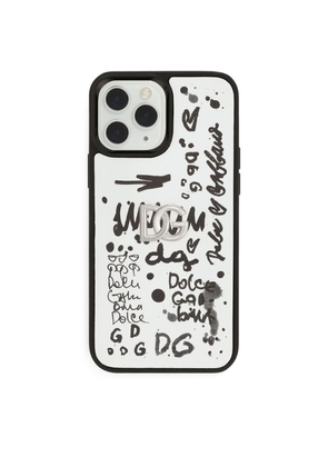 Dolce & Gabbana Leather Graffiti Logo Iphone 13 Pro Max Case