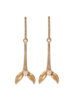 Annoushka Yellow Gold And Diamond Tulip Drop Earrings
