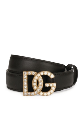 Dolce & Gabbana Embellished Dg Logo Belt