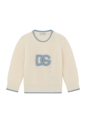 Dolce & Gabbana Kids Virgin Wool Logo Sweater (3-30 Months)