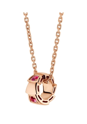 Bvlgari Gold And Rubies Serpenti Viper Necklace