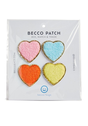 Becco Bags Sparkle Hearts 4-Piece Patch Set