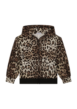 Dolce & Gabbana Kids Leopard Zip-Up Hoodie (8-14 Years)