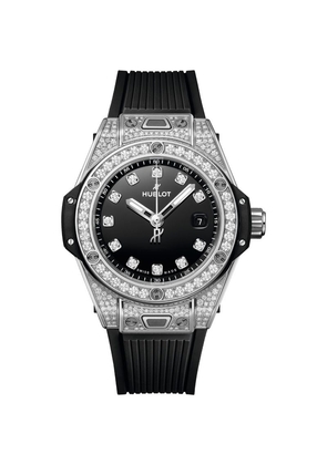 Hublot Stainless Steel And Pavé Diamond Big Bang One Click Watch 33Mm