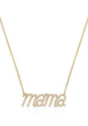 Noa Mini Yellow Gold And Diamond Mama Necklace