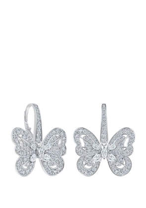 De Beers Jewellers White Gold And Diamond Portraits Of Nature Butterfly Sleeper Earrings