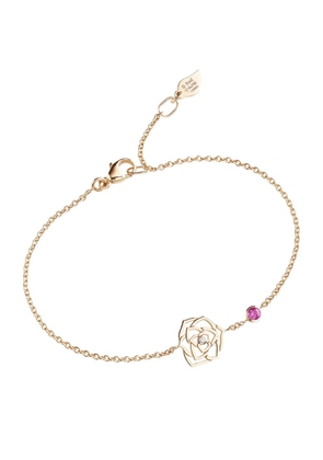 Piaget Rose Gold, Diamond And Sapphire Rose Bracelet