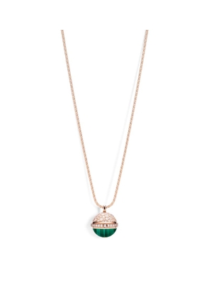 Piaget Rose Gold, Diamond And Malachite Possession Pendant Necklace