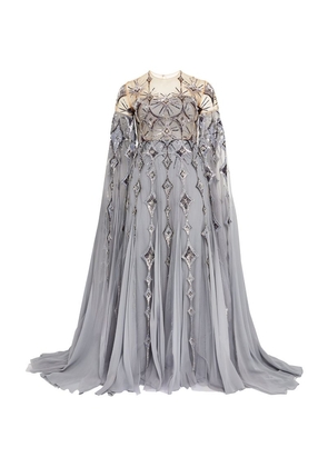 Georges Hobeika Caped Embellished Gown