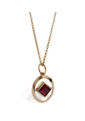 Annoushka Yellow Gold And Garnet Birthstone Necklace