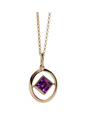 Annoushka Yellow Gold And Amethyst Birthstone Necklace
