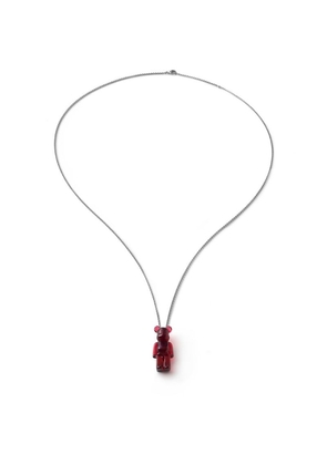 Baccarat X Medicom Sterling Silver And Crystal Toy Be@Rbrick Pendant Necklace