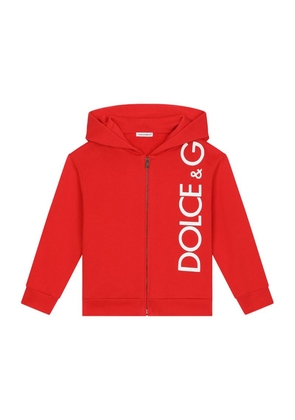 Dolce & Gabbana Kids Cotton Logo Print Hoodie (2-6 Years)