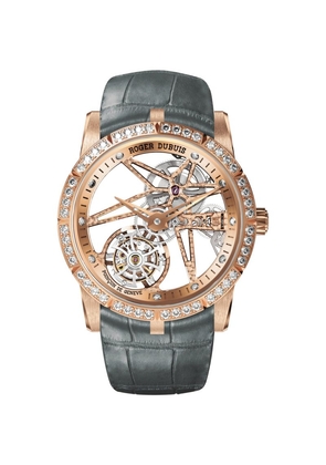 Roger Dubuis Rose Gold And Diamond Excalibur Monotourbillon Watch 36Mm