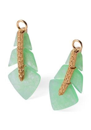 Annoushka Yellow Gold And Jade Flight Feather Earring Drops
