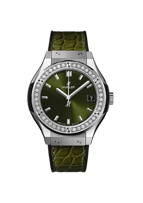 Hublot Titanium And Diamond Classic Fusion Watch 33Mm