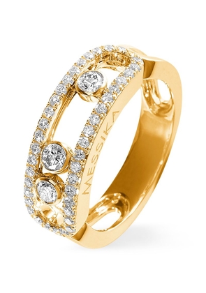 Messika Yellow Gold And Diamond Move Classique Pavé Ring
