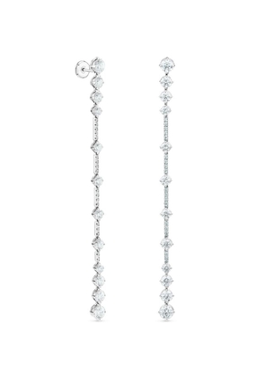 De Beers Jewellers White Gold And Diamond Arpeggia Drop Earrings