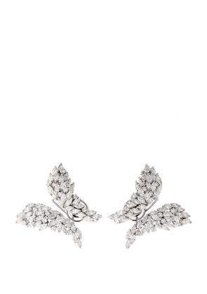 Yeprem White Gold And Diamond Y-Not Butterfly Earrings