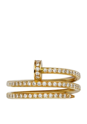 Cartier Yellow Gold And Pavé Diamond Double Juste Un Clou Ring