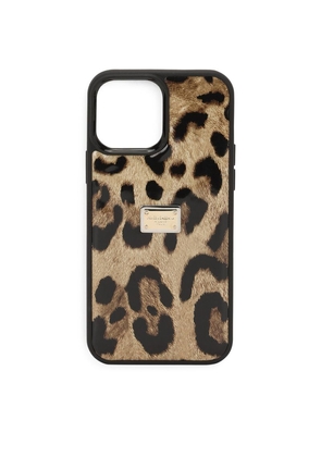Dolce & Gabbana Leopard Print Iphone 14 Pro Max Case