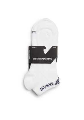 Emporio Armani Cotton-Blend Logo Trainer Socks (Pack Of 3)