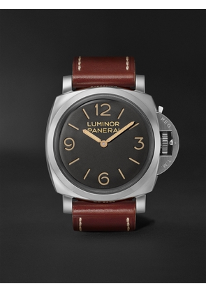 Panerai - Luminor 1950 Hand-Wound 47mm Stainless Steel and Leather Watch, Ref. No. PAM00372 - Men - Black