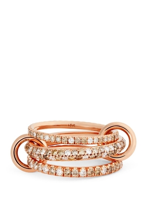 Spinelli Kilcollin Mixed Gold And Diamond Aurora Ring