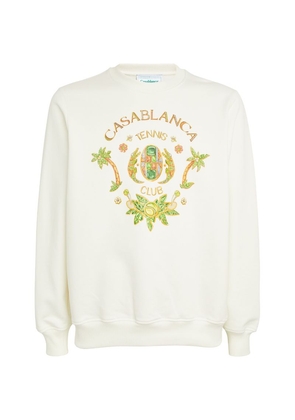 Casablanca Cotton Graphic Print Sweater