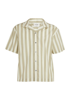 Frame Short-Sleeve Striped Shirt
