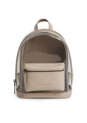 Brunello Cucinelli Kids Leather-Trim Backpack