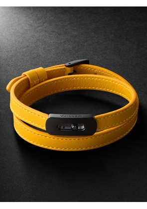 Messika - My Move DLC-Coated, Diamond and Leather Bracelet - Men - Yellow - L