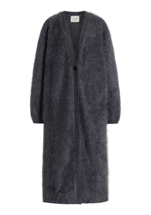 Lisa Yang - Agda Brushed-Cashmere Cardigan Coat - Grey - 2 - Moda Operandi