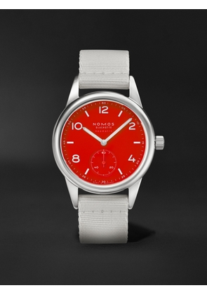 NOMOS Glashütte - Club Neomatik Automatic 37mm Stainless Steel and Webbing Watch, Ref. No. 743 - Men - Red