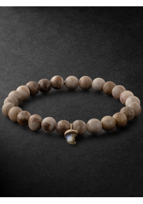 Sydney Evan - Small Gold, Diamond and Multi-Stone Beaded Bracelet - Men - Brown