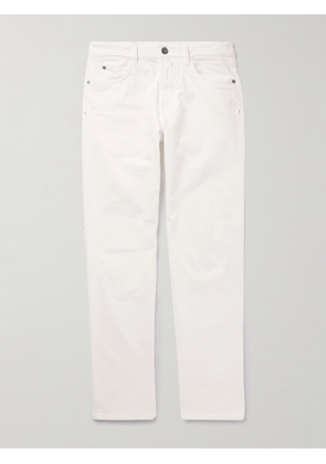 Loro Piana - Quarona Slim-Fit Stretch-Cotton Twill Trousers - Men - White - UK/US 30