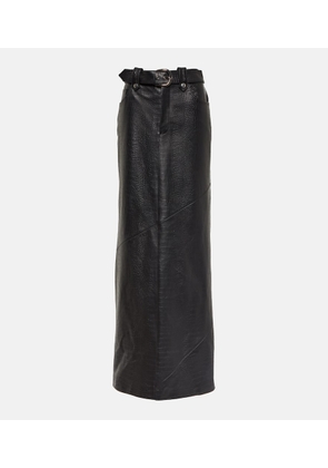 Alessandra Rich Mock-croc leather maxi skirt