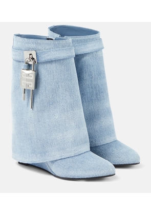 Givenchy Shark Lock denim ankle boots