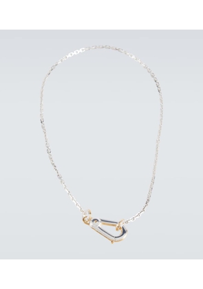 Bottega Veneta Carabiner sterling silver pendant necklace