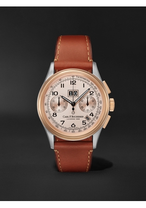 Carl F. Bucherer - Heritage BiCompax Annual Limited Edition Automatic Chronograph 41mm 18-Karat Rose Gold, Stainless Steel and Leather Watch, Ref. No. 00.10803.07.42.01 - Men - Neutrals