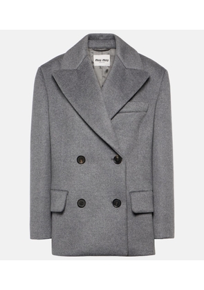 Miu Miu Double-breasted wool and cashmere coat