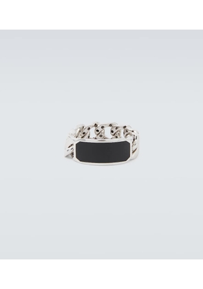 Shay Jewelry ID Link 18kt white gold ring with onyx