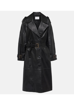 Yves Salomon Leather trench coat