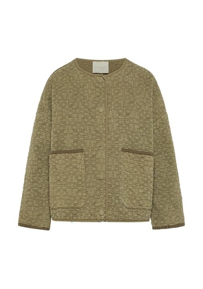 Ortensia quilted serge coat
