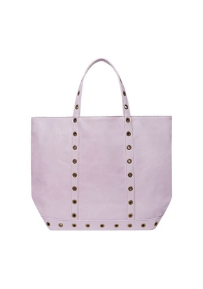 M cracked leather tote bag