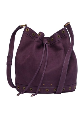 Zippy pouch bag in suede