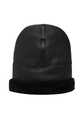 Shearling winter hat