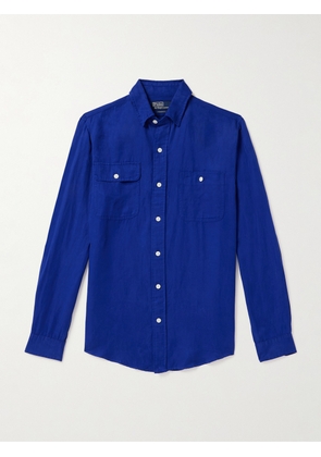 Polo Ralph Lauren - Linen and Silk-Blend Twill Shirt - Men - Blue - S
