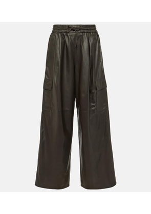 Yves Salomon Leather cargo pants